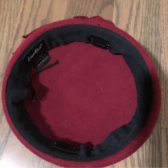 Felt Wool Pillbox Hat Fascinator Wedding 1920s 1950s Parties - Picture 3 of 3